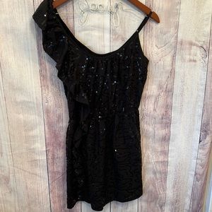 Sequin little black dress